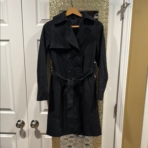 Brooks Brothers Black Trench Coat with Classic Style